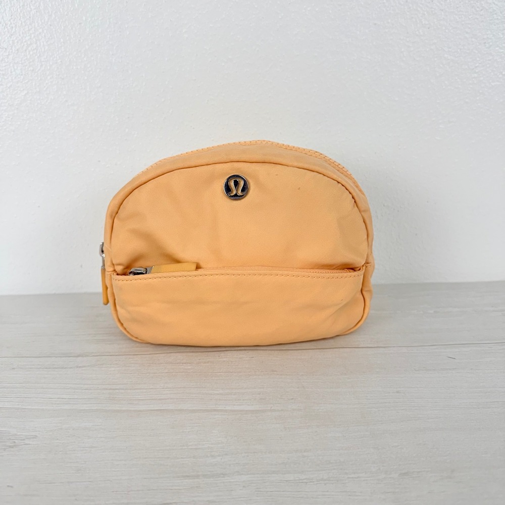 Lululemon Go Getter Pouch Mini Summer Glow Orange Nylon Makeup Bag